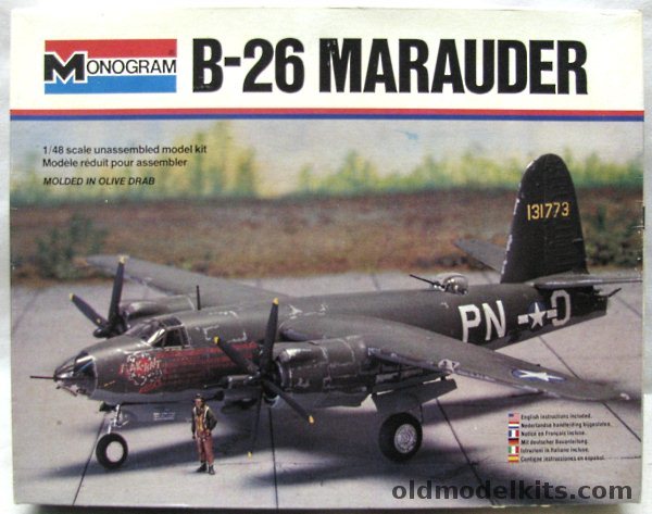 Monogram 1/48 Martin B-26 Marauder Flak Bait - White Box Issue, 5501 plastic model kit
